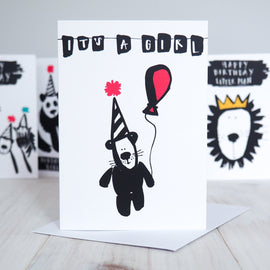 It's A Girl New Baby Card (Trade)