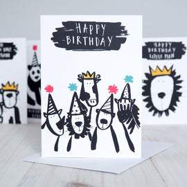 (Trade) Animal Party Kid's Birthday Card