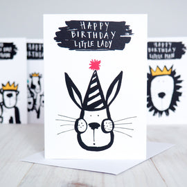 (Trade) Birthday Bunny Girl's Birthday Card