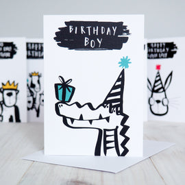 Birthday Boy Alligator Birthday Card