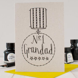 Number One Grandad card (Trade)