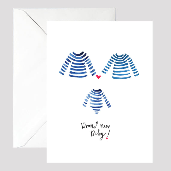 New Baby With Parents Card - © Betty Etiquette 2017