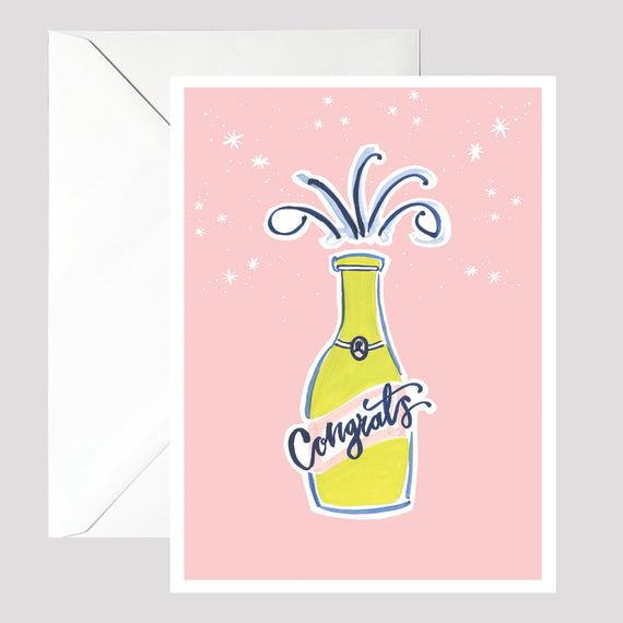 Champagne Congratulations Card - © Betty Etiquette 2017