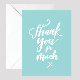 Teal Thank You Card - © Betty Etiquette 2017