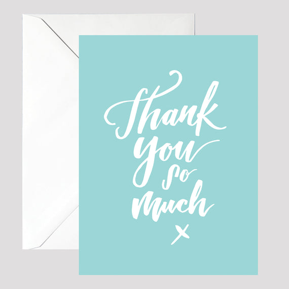 Teal Thank You Card - © Betty Etiquette 2017