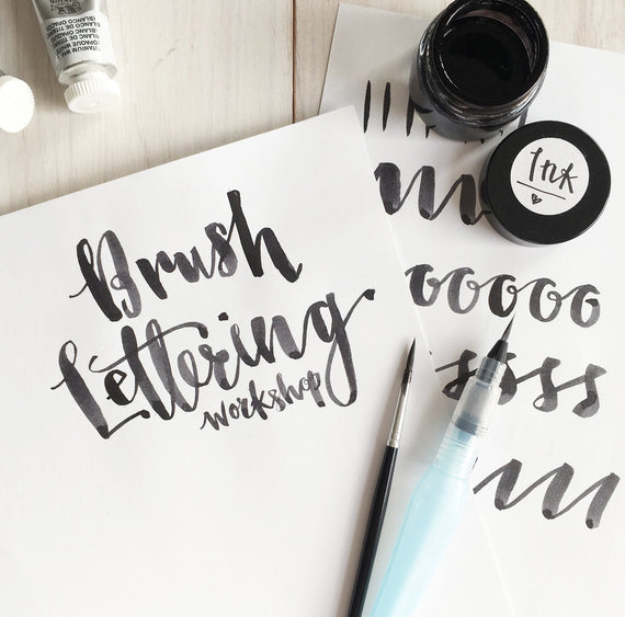 25 September 2017 - Brush Lettering Workshop @ Home & Kids, Blackheath