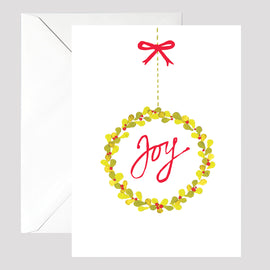 Joy Wreath Christmas Card - © Betty Etiquette 2017