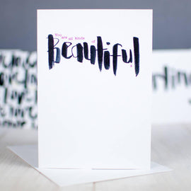 All Kinds Of Beautiful Brush Script Card