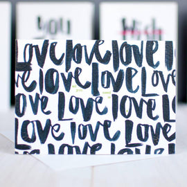 All Love Brush Script Card