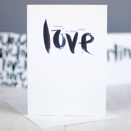 (Trade) Believe In Love Brush Script Card