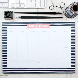 Bold Breton Weekly Planner Desk Pad