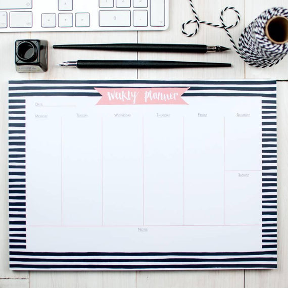 Bold Breton Weekly Planner Desk Pad