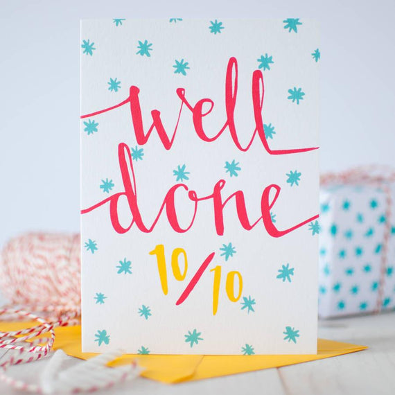 Top Marks Congratulations card