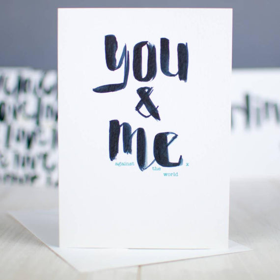 You And Me Brush Script Card (Trade)